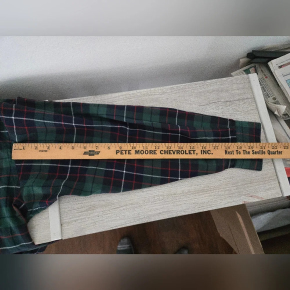 Guy Laroche Paris Shirt Plaid Flannel Mens Size Large - Picture 7 of 7